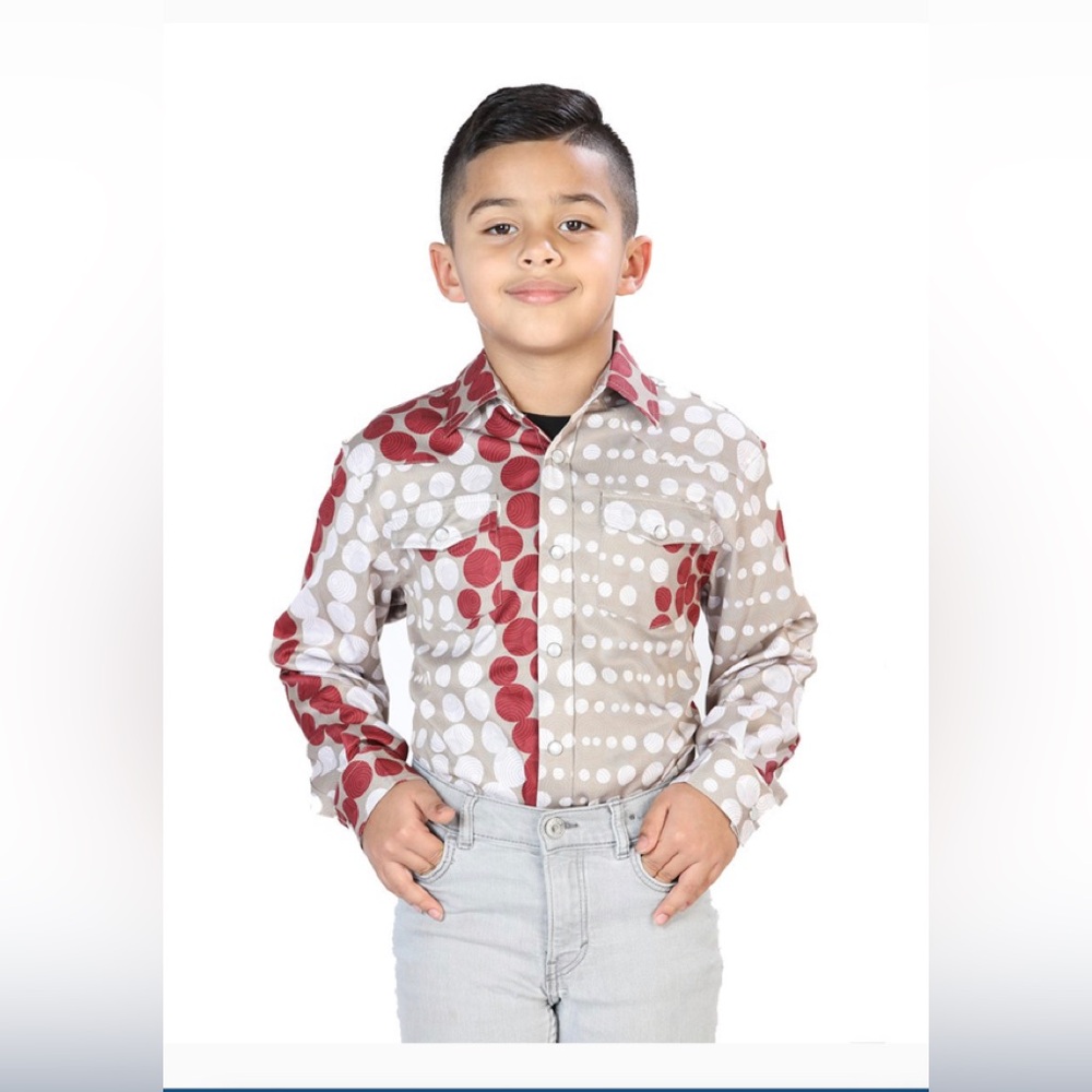 Brown Button Up Kids Shirt